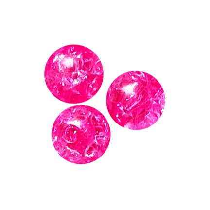 10mm hot pink crackle 10mm wholesale bubblegum beads