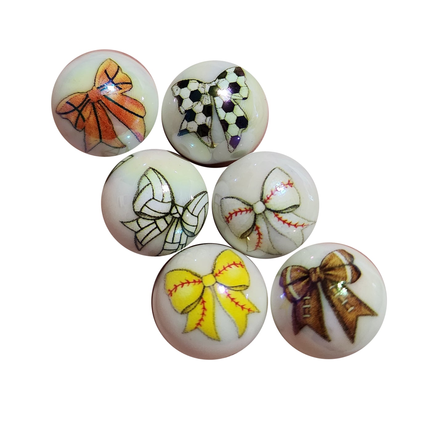 16mm sports bows AB wholesale bubblegum beads