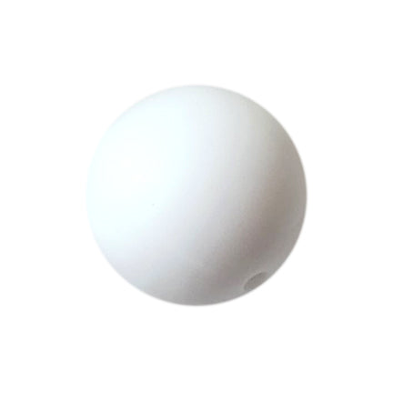 20mm white round silicone beads
