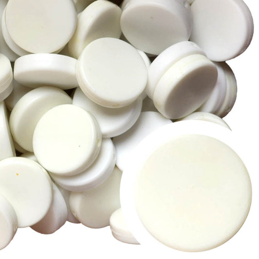 24mm white round flat focal silicone beads