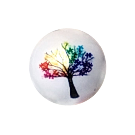 4 seasons tree 20mm printed bubblegum beads