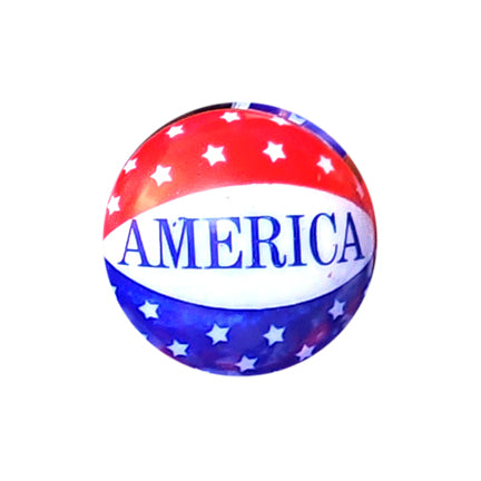 america 20mm printed bubblegum beads