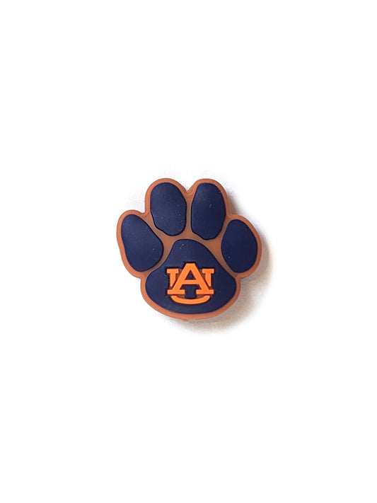 auburn tigers silicone focal beads