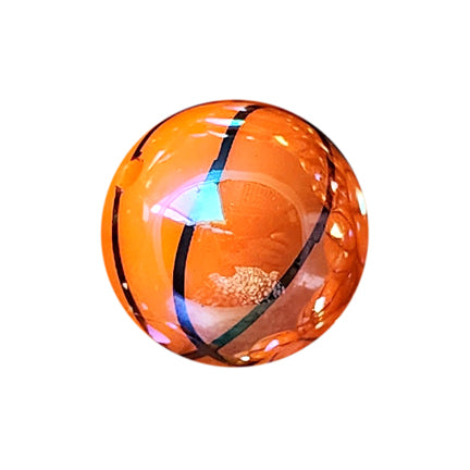 basketball AB 20mm printed bubblegum beads