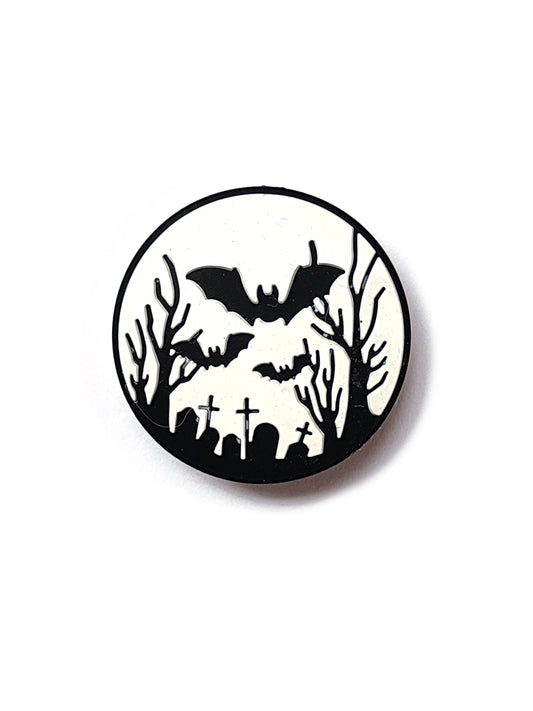 bats in graveyard silicone focal beads