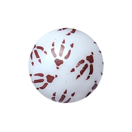 bird feet 20mm printed bubblegum beads