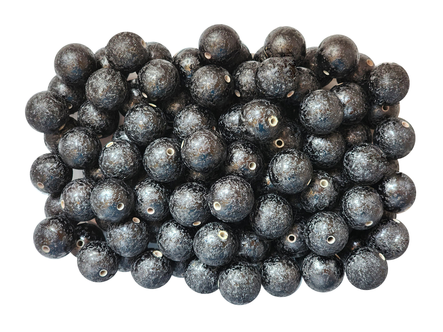 black wrinkle 20mm wholesale bubblegum beads