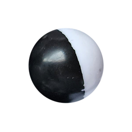 black & white fishing bobber 20mm printed bubblegum beads