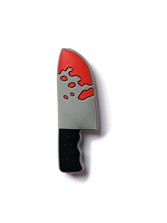 bloody knife silicone focal beads