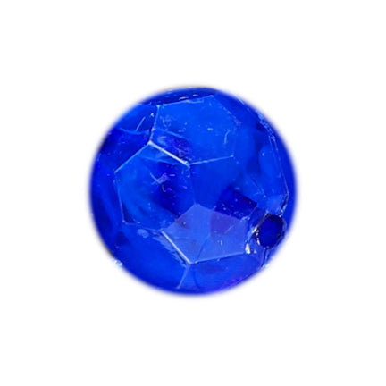 blue faceted smoke 20mm bubblegum beads