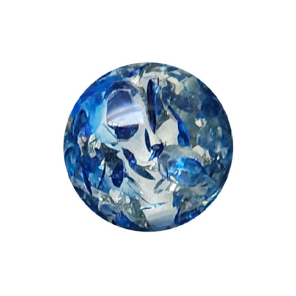 blue stained glass 20mm bubblegum beads