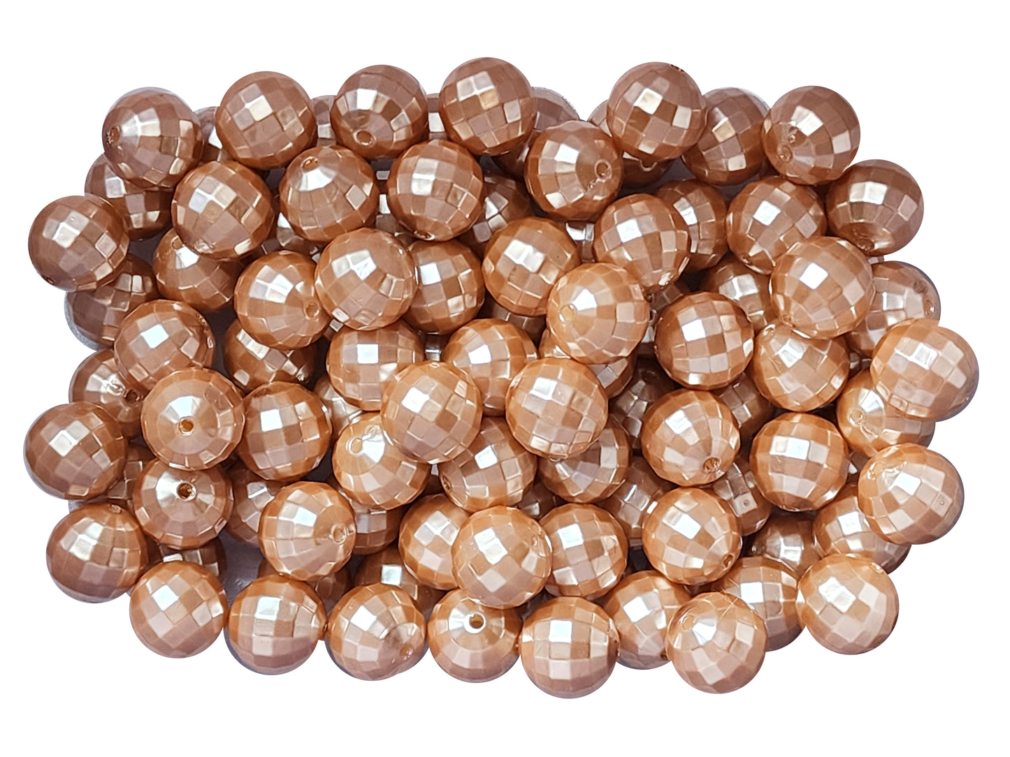brown pearl disco 20mm bubblegum beads
