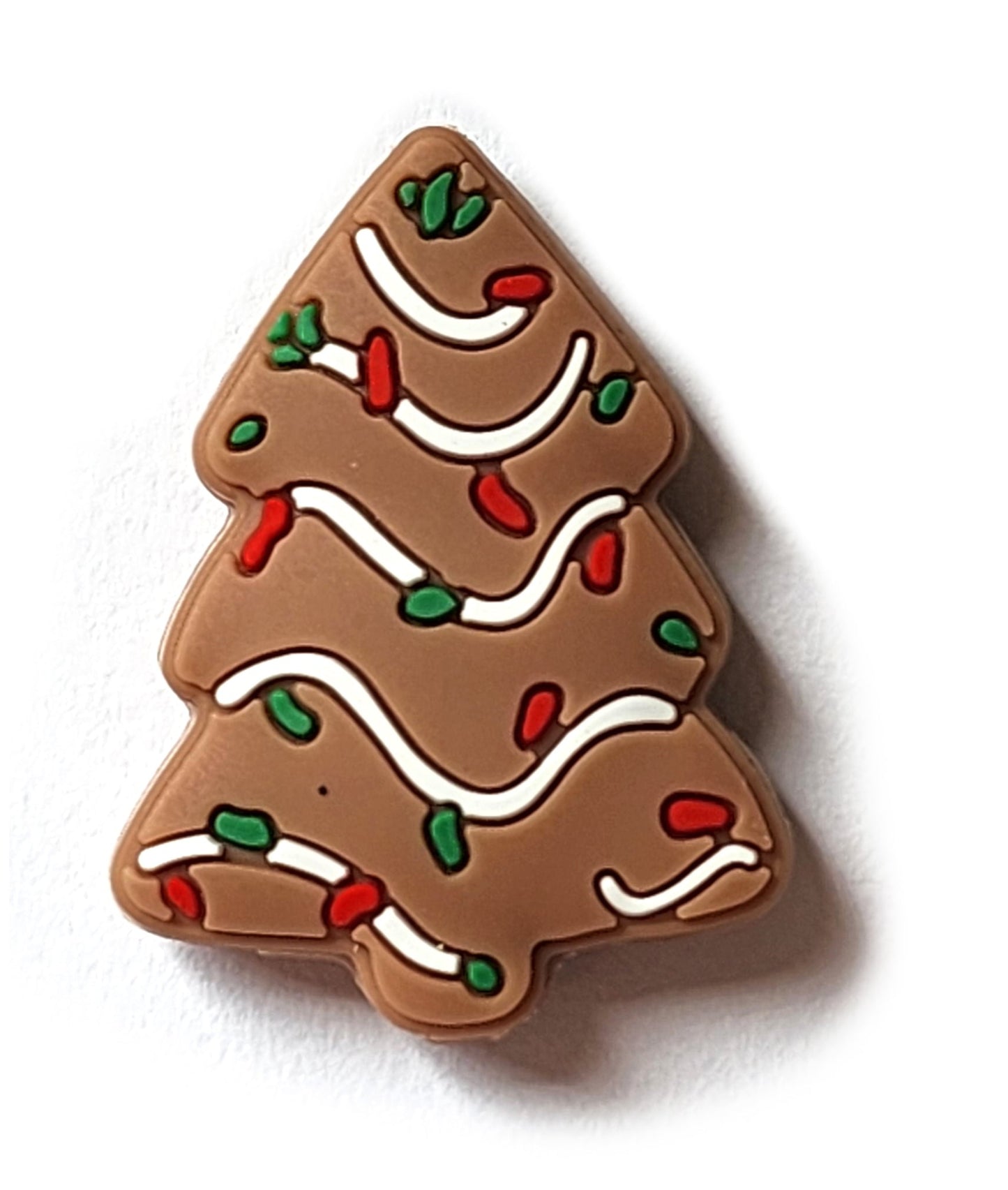 chocolate lil debbie christmas tree cake silicone focal beads