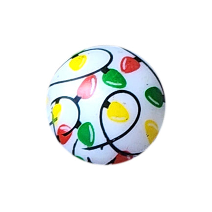 christmas lights 20mm printed bubblegum beads