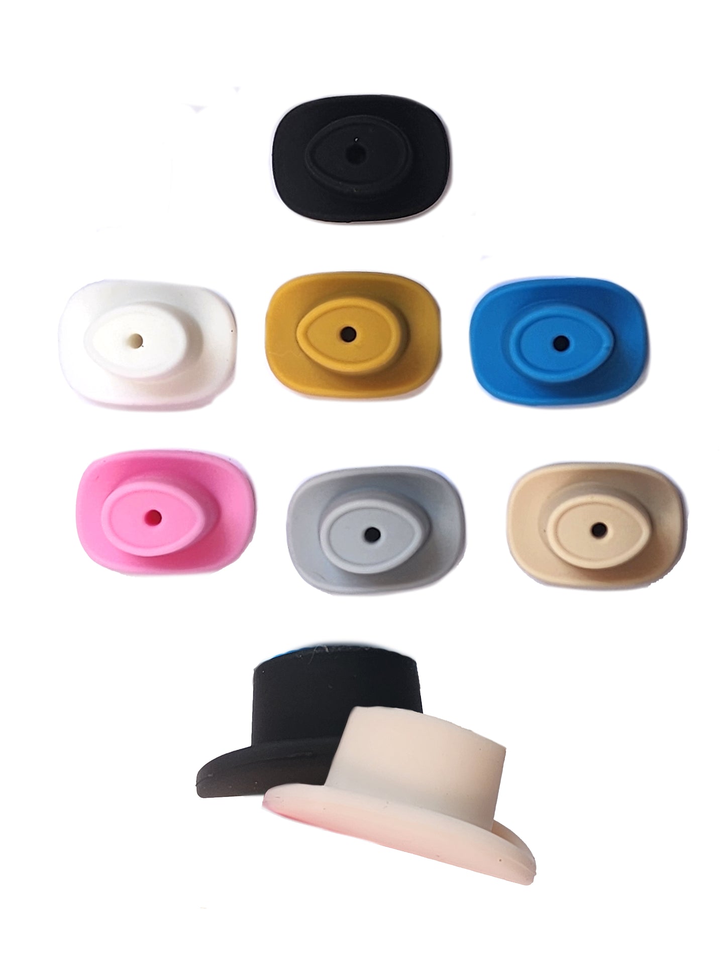 cowboy hat silicone focal beads