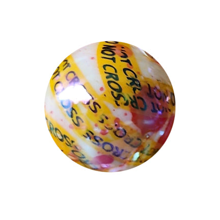 crime scene AB 20mm printed bubblegum beads