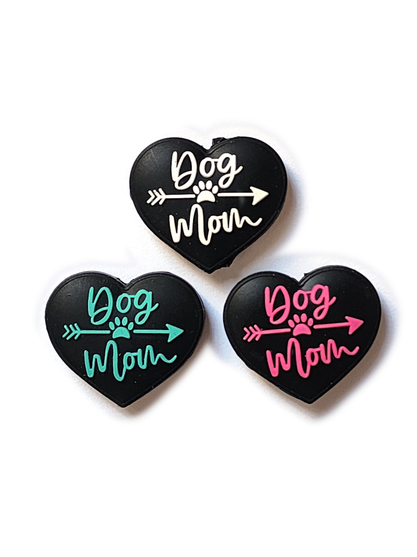 dog mom silicone focal beads