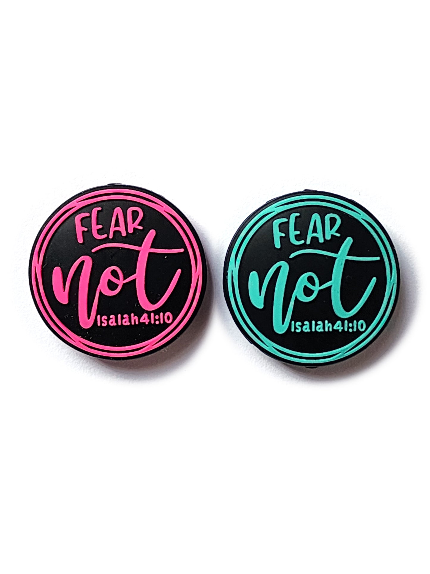 fear not isaiah 41:10 silicone focal beads