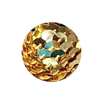 gold sequin mermaid tail 22mm bubblegum beads