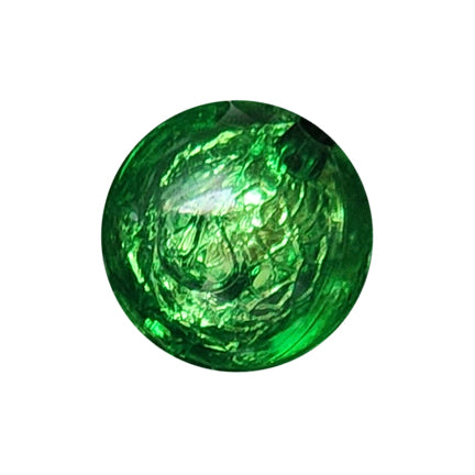 green foil 20mm bubblegum beads