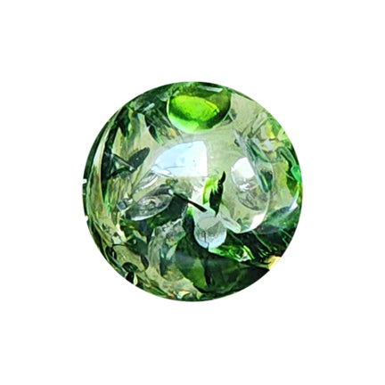 green stained glass 20mm bubblegum beads