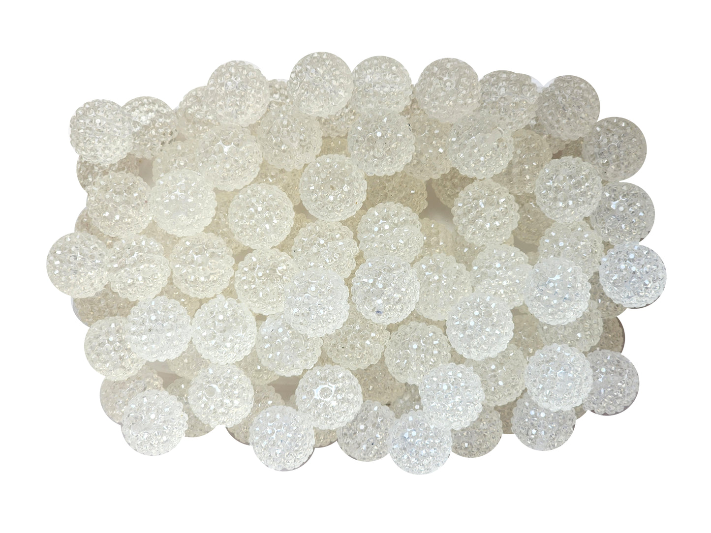 ice balls rhinestone 20mm wholesale bubblegum beads