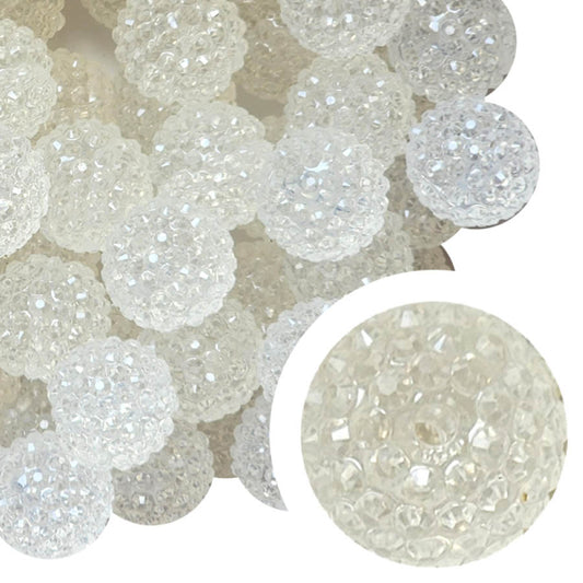 ice balls rhinestone 20mm wholesale bubblegum beads