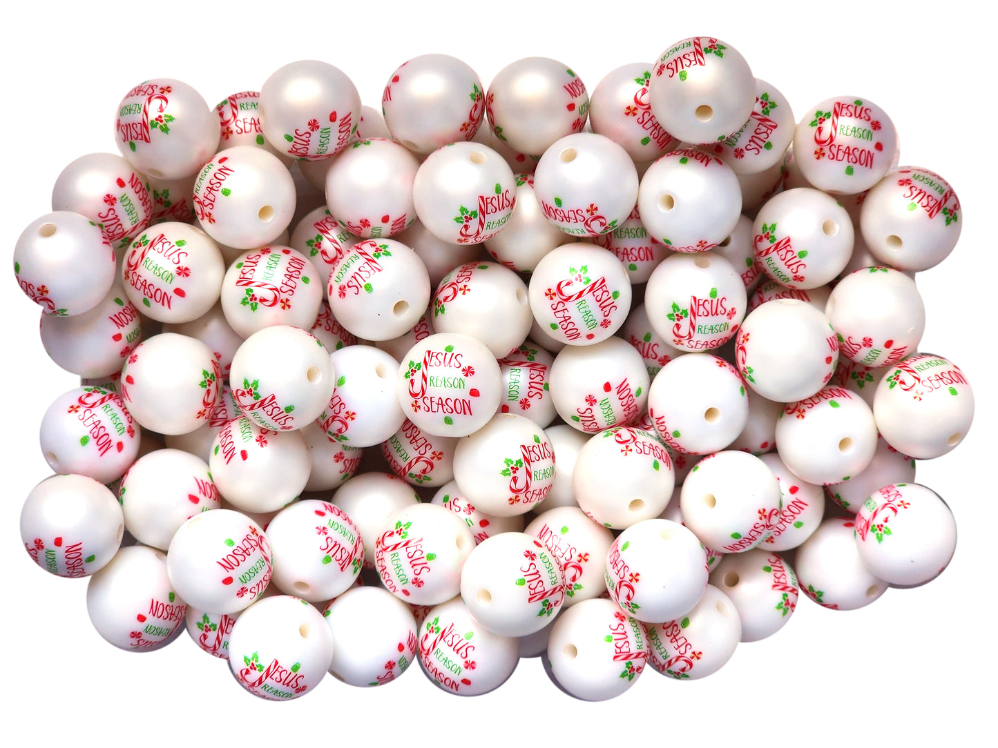jesus reason season 20mm printed wholesale bubblegum beads