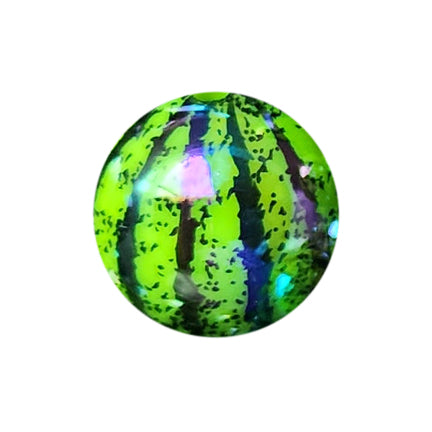 light green whole watermelon AB 20mm printed bubblegum beads