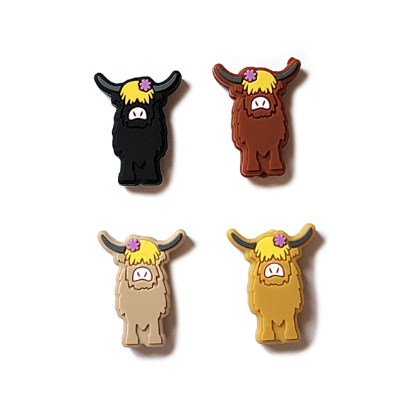 longhorn cow silicone focal beads