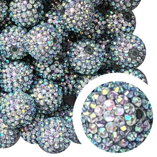 mirror ball rhinestone 20mm wholesale bubblegum beads