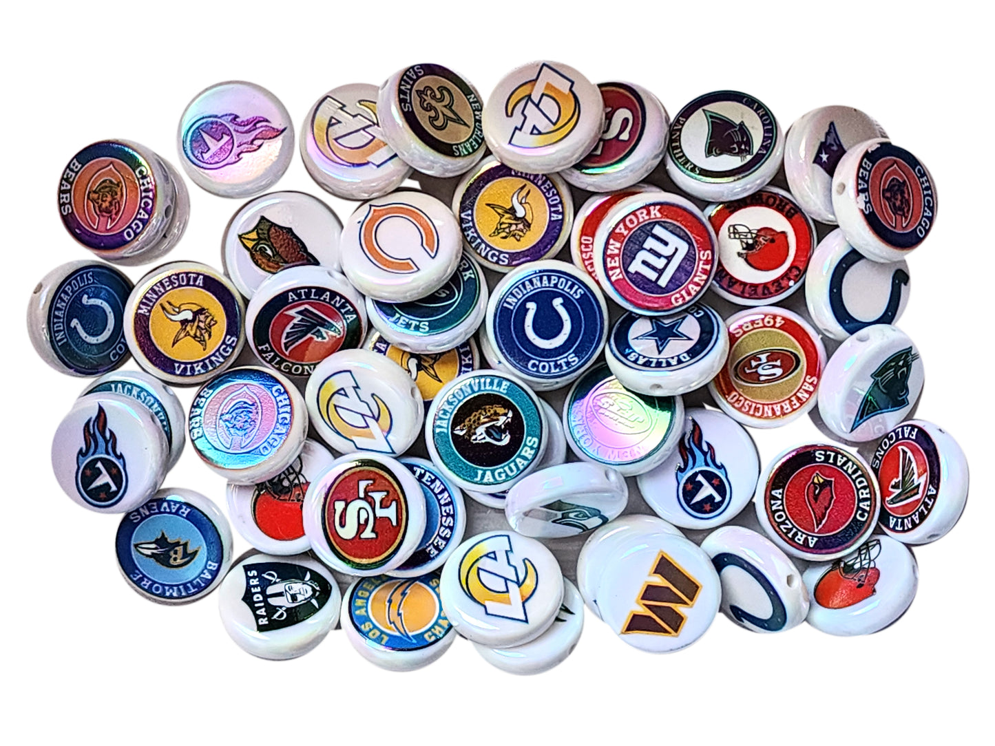 nfl football ab sports teams acrylic focal beads