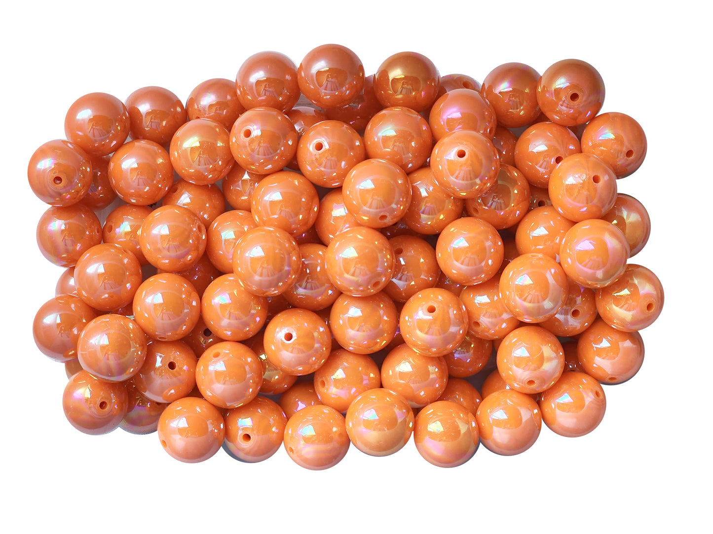 orange AB 20mm bubblegum beads