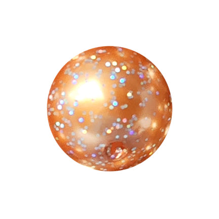 orange pearl glitter 20mm bubblegum beads