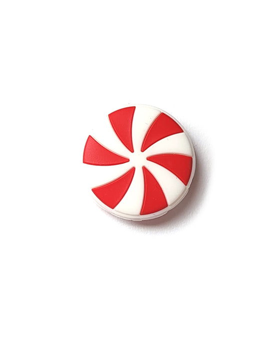 peppermint candy silicone focal beads