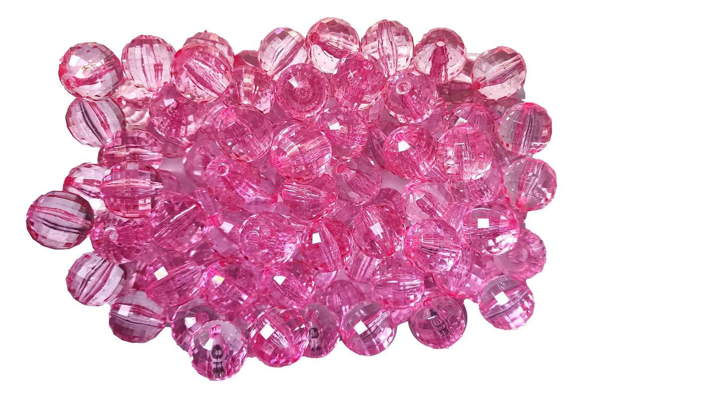 pink disco 20mm bubblegum beads