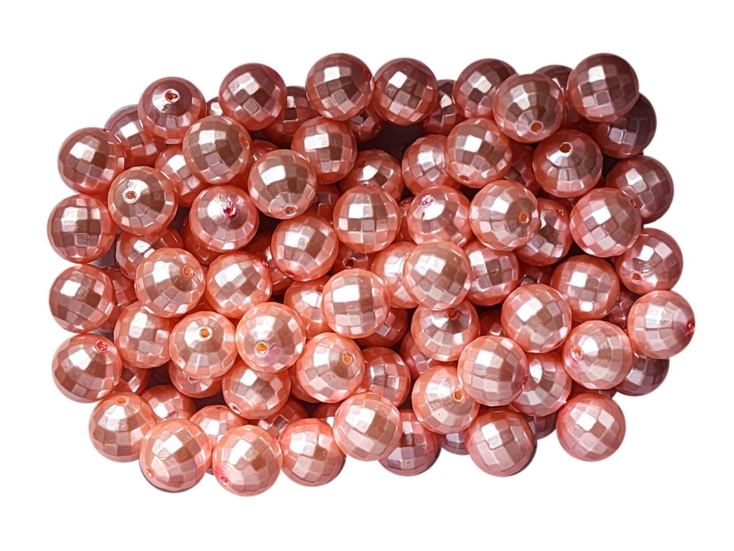 pink pearl disco 20mm bubblegum beads