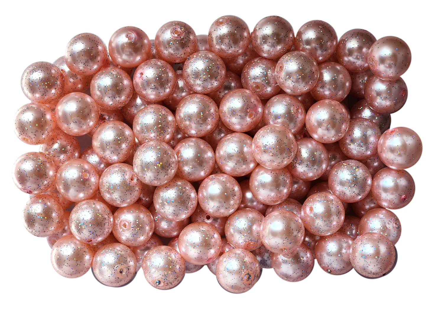 pink pearl glitter 20mm wholesale bubblegum beads