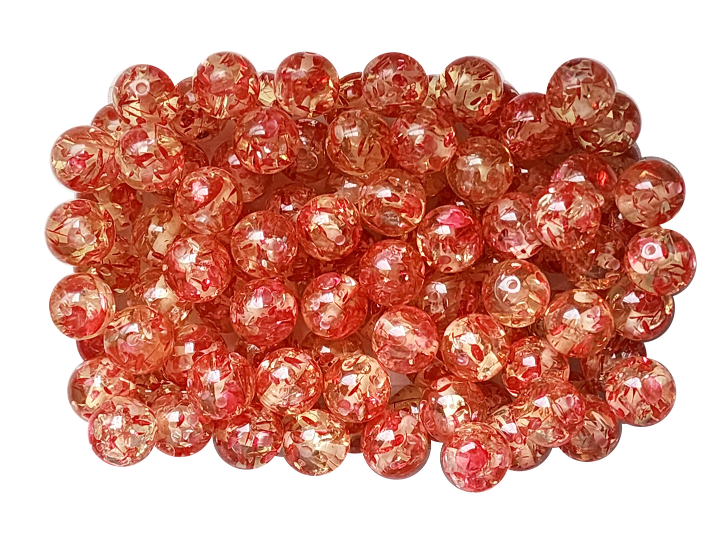 pink stained glass 20mm bubblegum beads