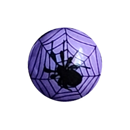 purple black widow spider web 20mm printed bubblegum beads