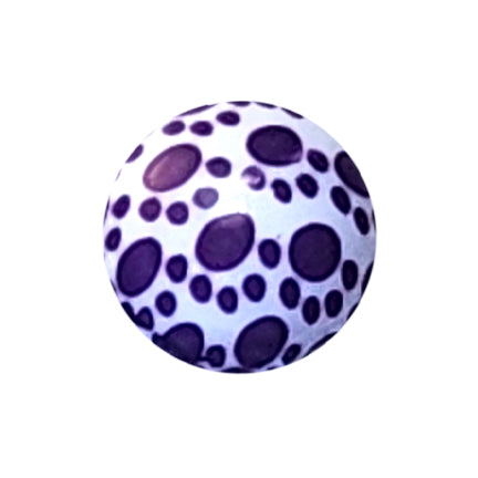 purple paw prints 20mm printed bubblegum beads