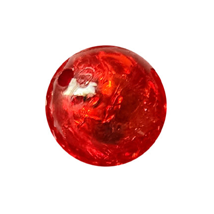 red foil 20mm bubblegum beads