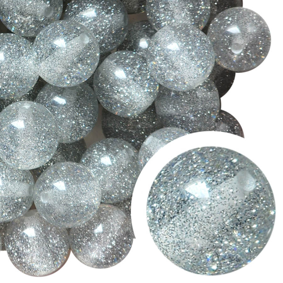 silver galaxy 20mm bubblegum beads