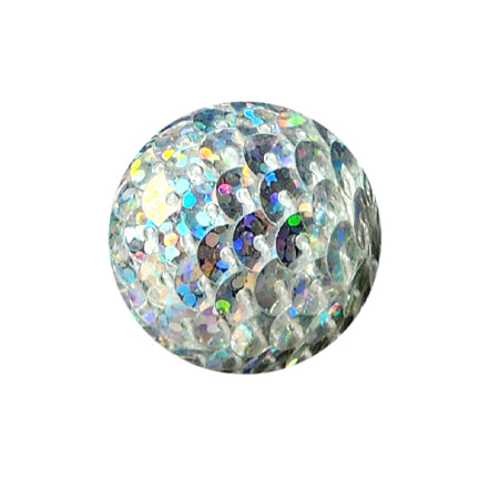 silver shimmer sequin mermaid tail 22mm bubblegum beads