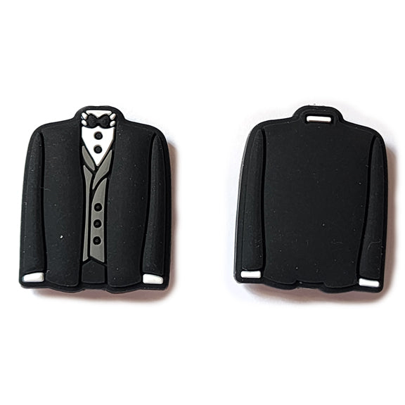 tuxedo silicone focal beads