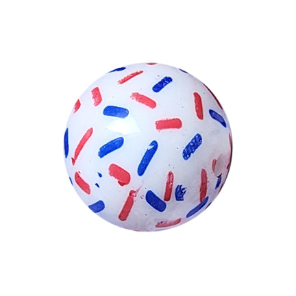 USA sprinkles 20mm printed bubblegum beads