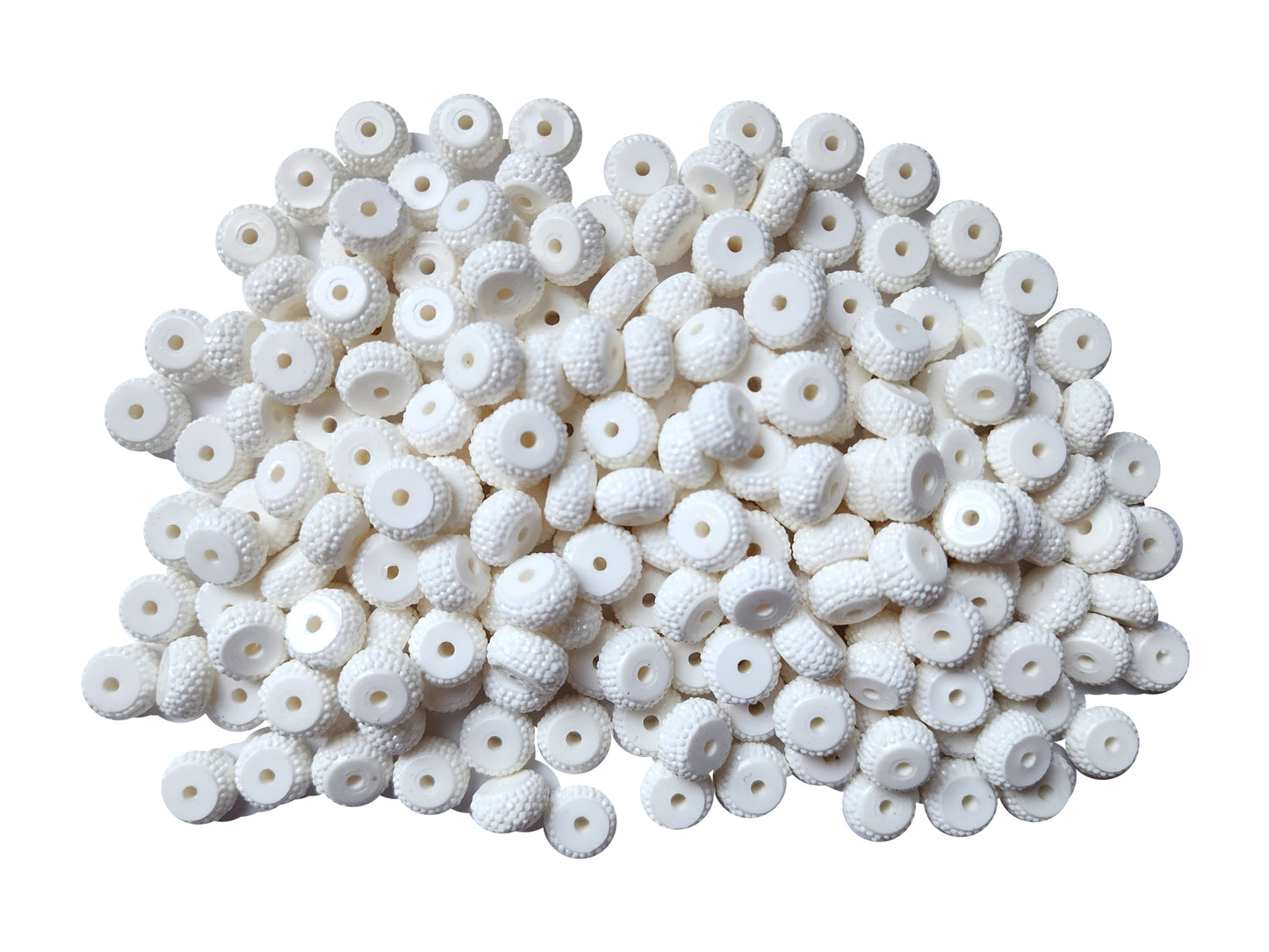 white rhinestone rondelle 12mm x 5mm spacer beads