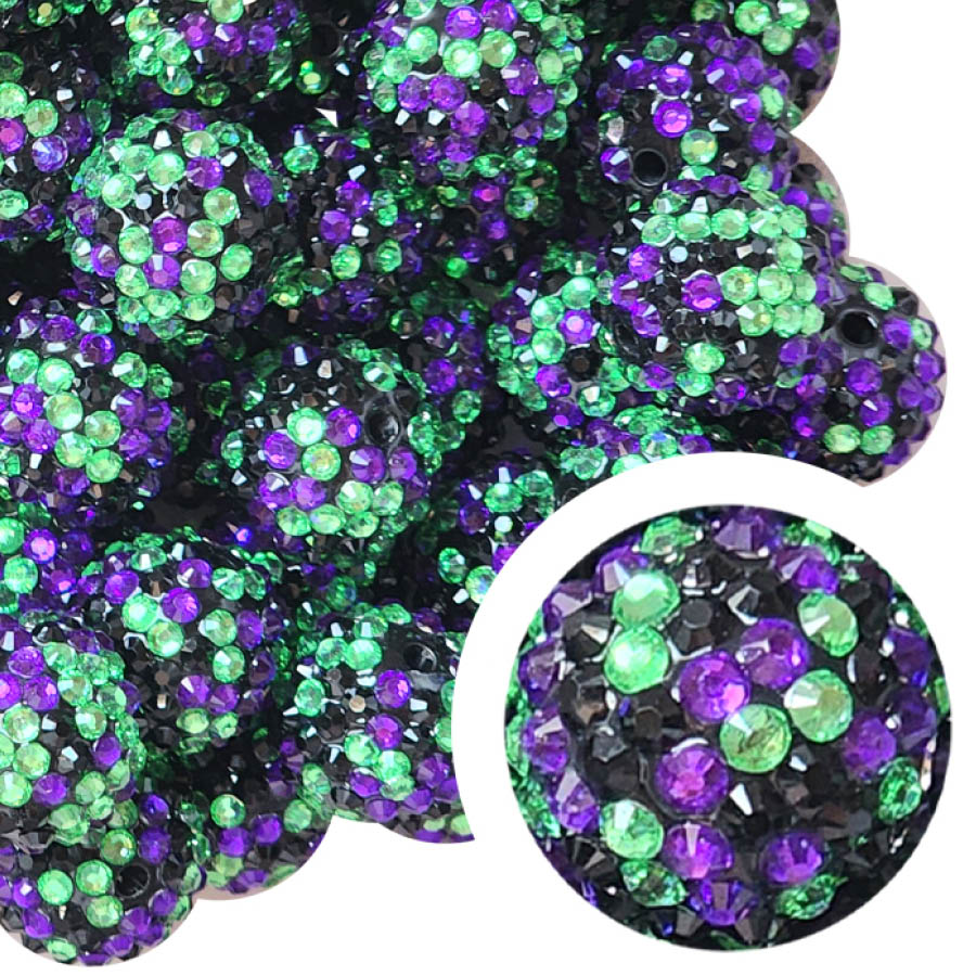 witches brew rhinestone 20mm bubblegum beads