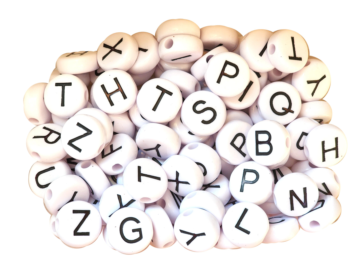 XL alphabet letters 25mm printed bubblegum beads