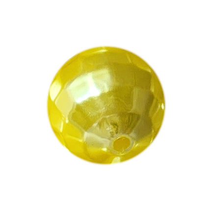 yellow pearl disco 20mm bubblegum beads